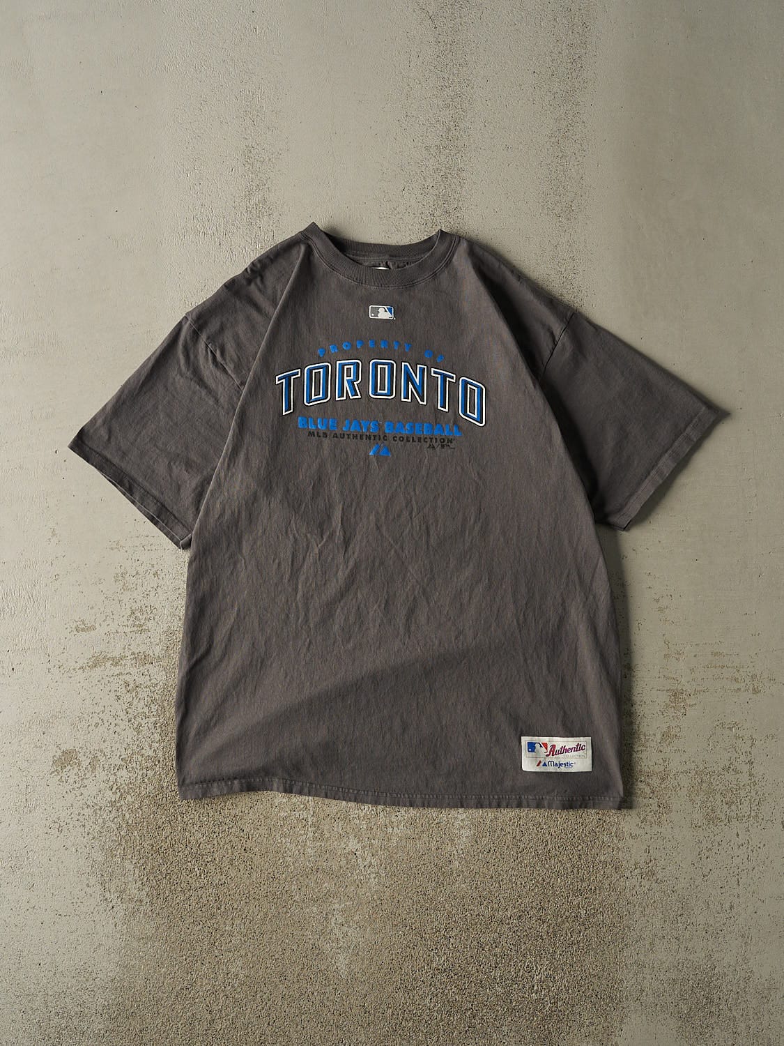 Vintage Y2K Charcoal Grey Toronto Blue Jays Tee (XXL)