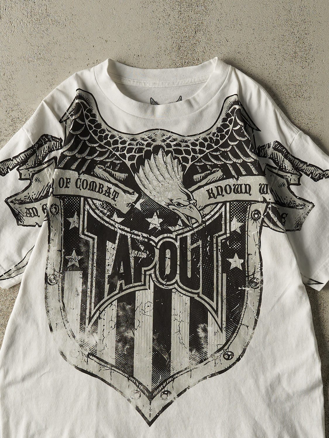 Vintage Y2K White Tapout Tee (M/L)