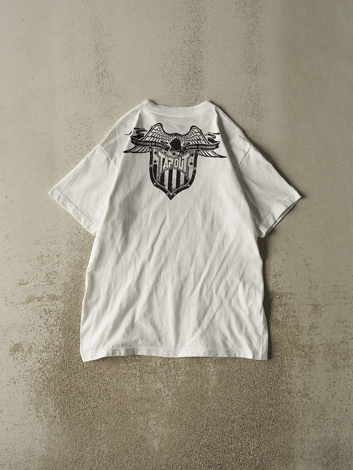 Vintage Y2K White Tapout Tee (M/L)