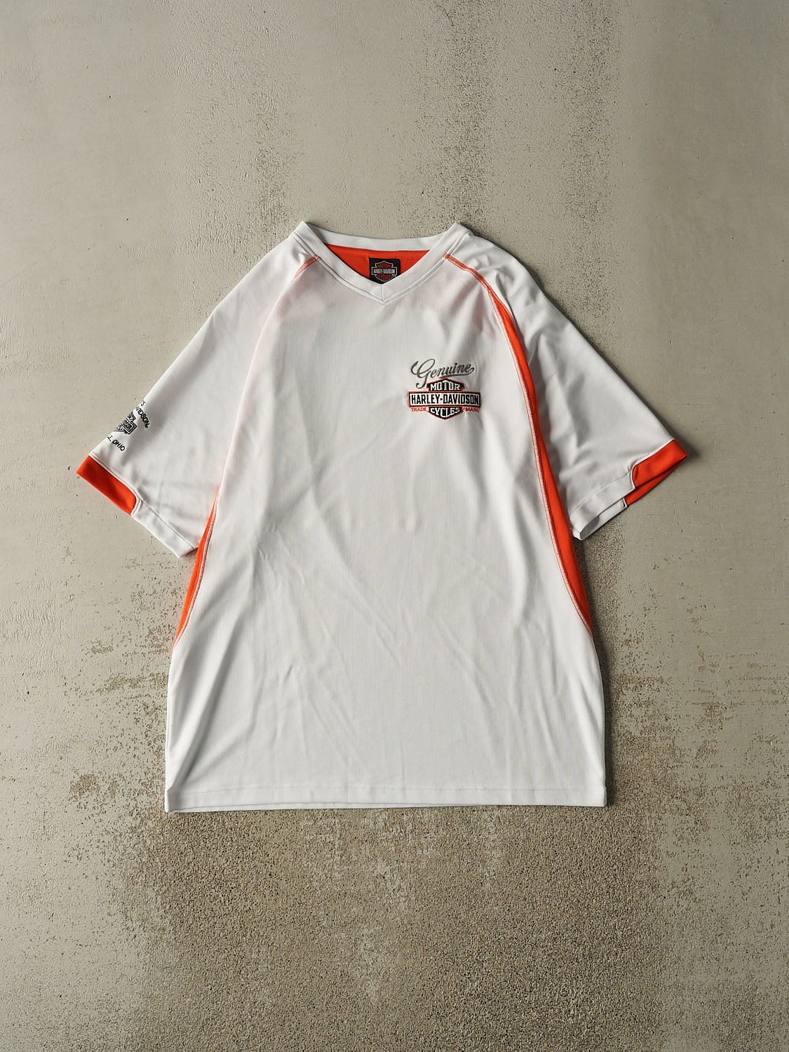 Vintage Y2K White Harley Davidson Jersey (XL/XXL)