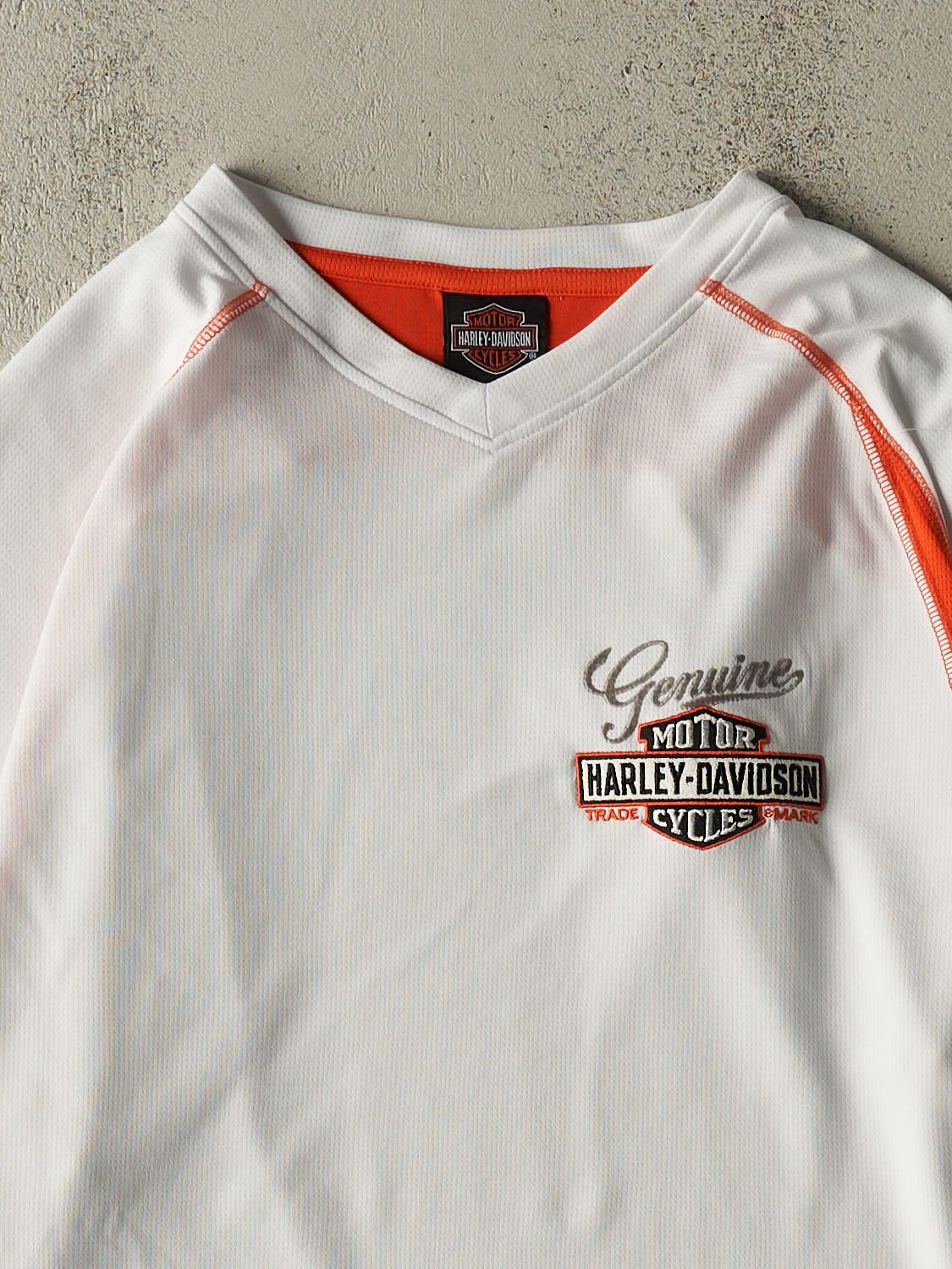 Vintage Y2K White Harley Davidson Jersey (XL/XXL)