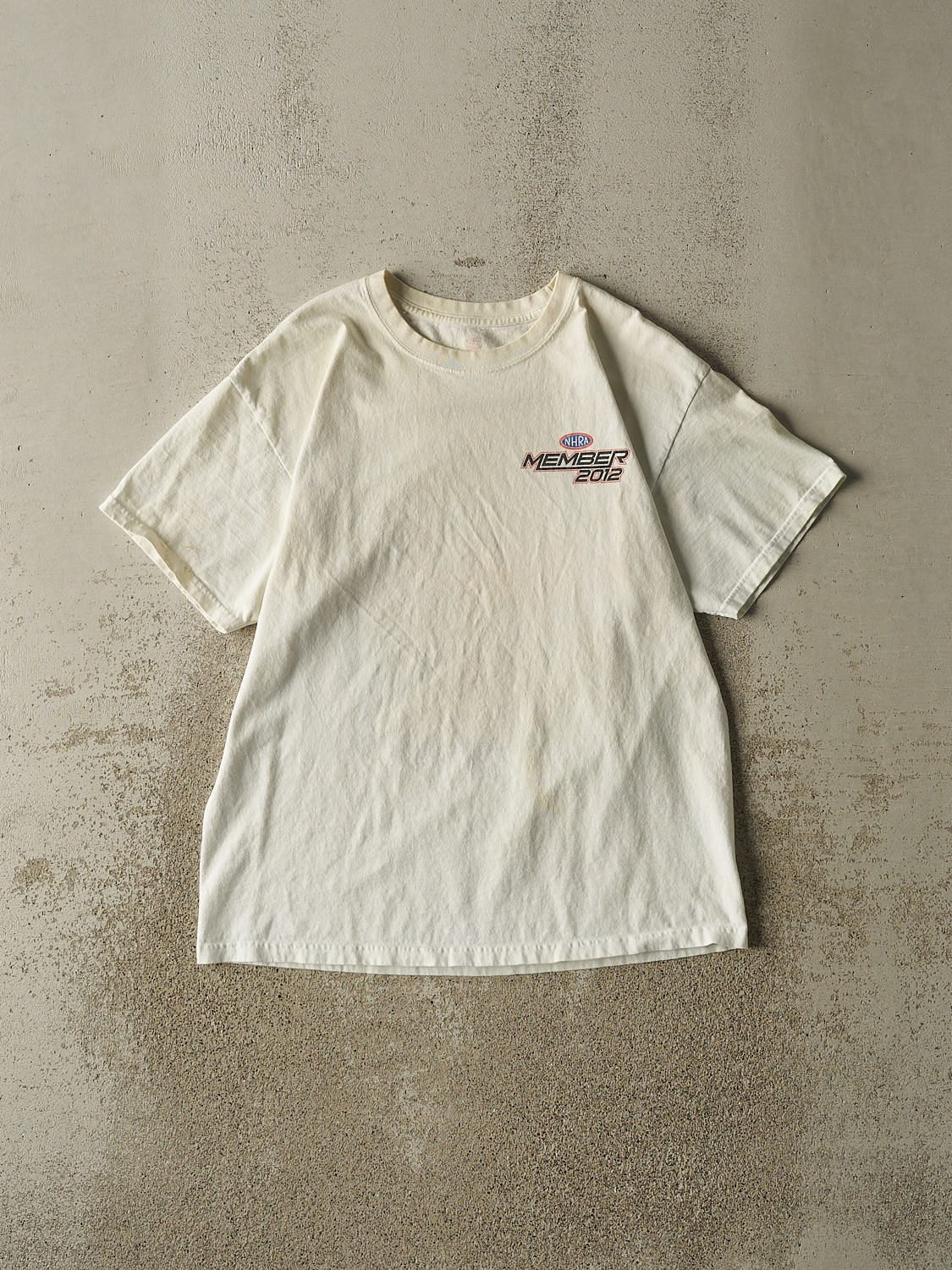 Vintage 12' White NHRA Racing Tee (M/L)