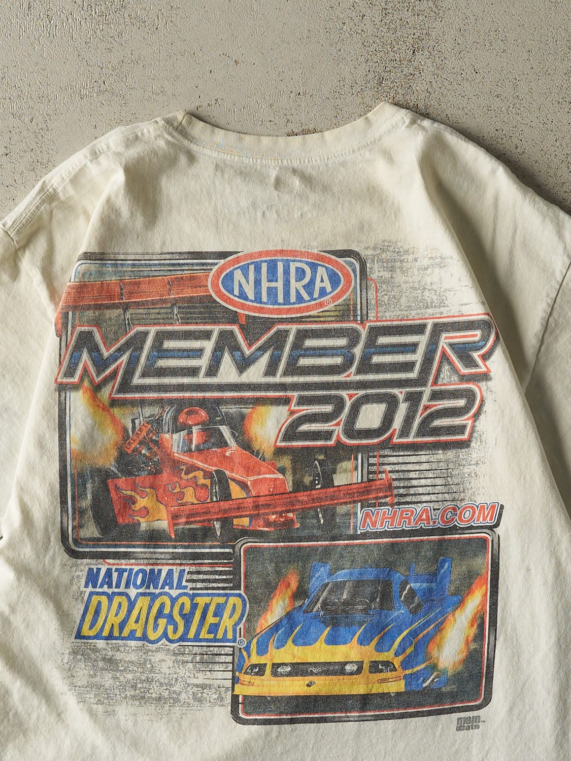 Vintage 12' White NHRA Racing Tee (M/L)