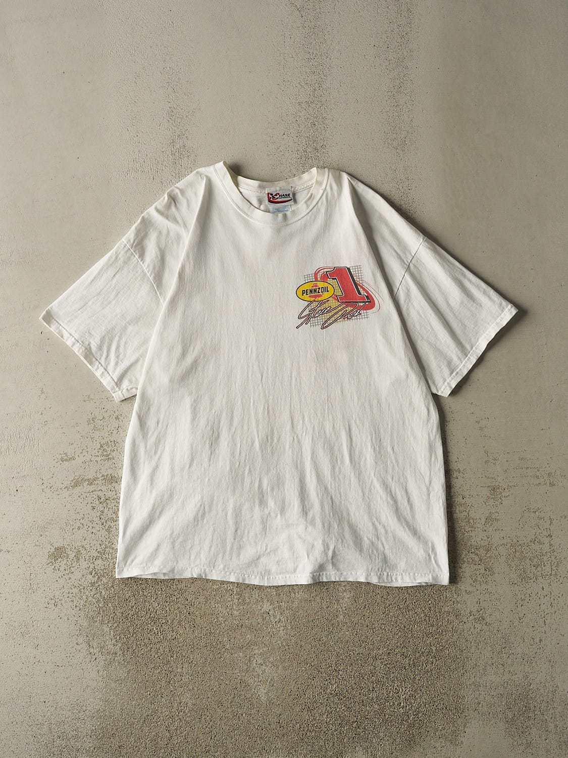Vintage Y2K White Steve Park Nascar Tee (XXL)