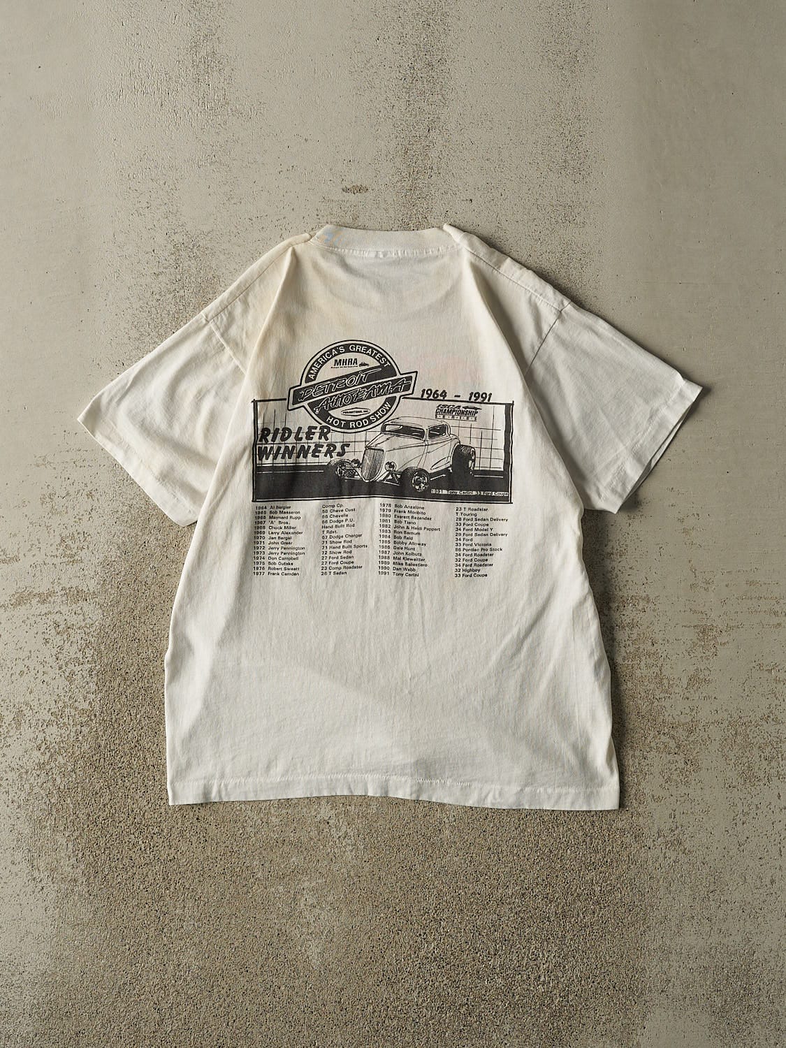 Vintage 92' White Detroit Hot Rod Show Single Stitch Tee (M)