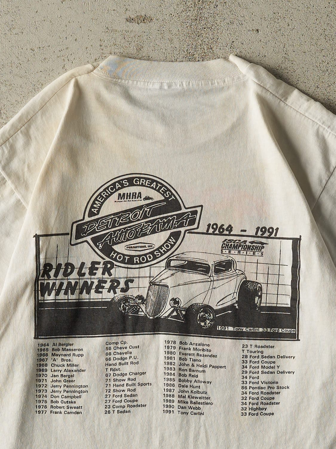 Vintage 92' White Detroit Hot Rod Show Single Stitch Tee (M)