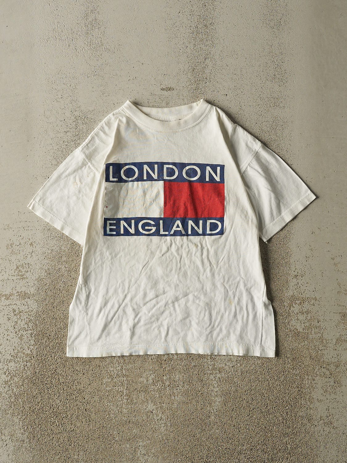 Vintage 90s White London England Tee (XS)