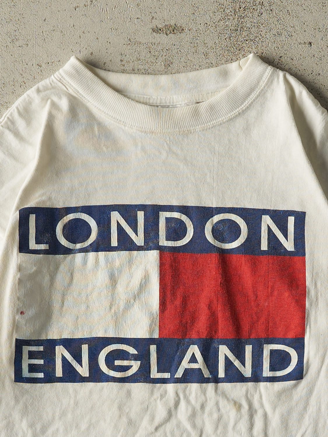 Vintage 90s White London England Tee (XS)