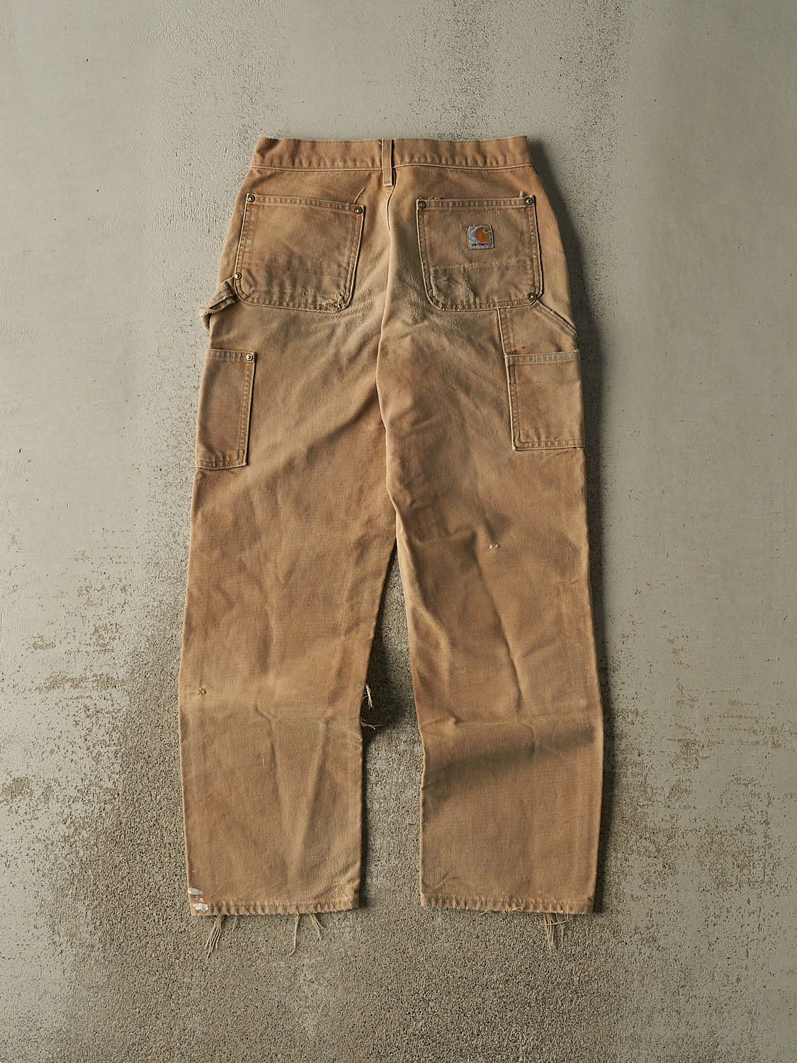Vintage 90s Beige Carhartt Double Knee Carpenter Pants (27x29)