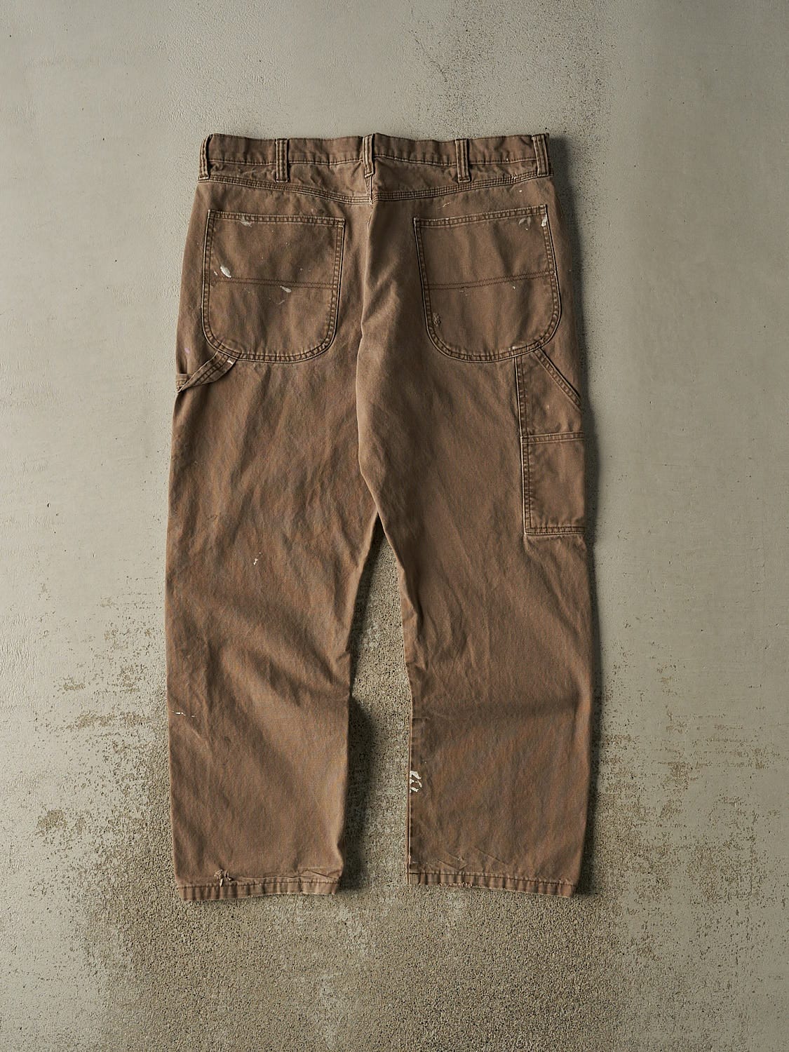 Vintage 90s Sun Faded Brown Rustler Carpenter Pants (37x30.5)