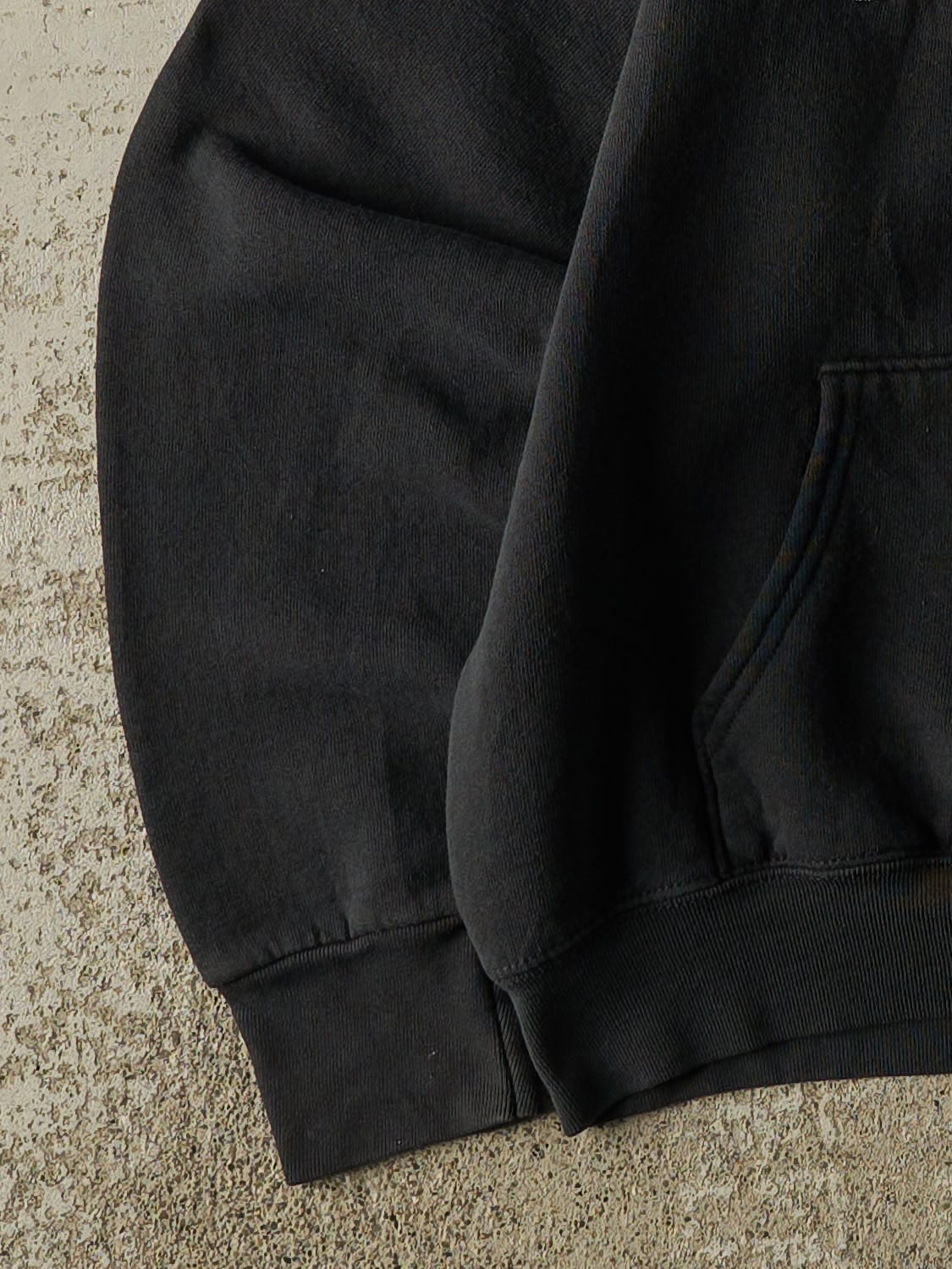Vintage 90s Faded Black Nike Bootleg Embroidered Hoodie (XS)