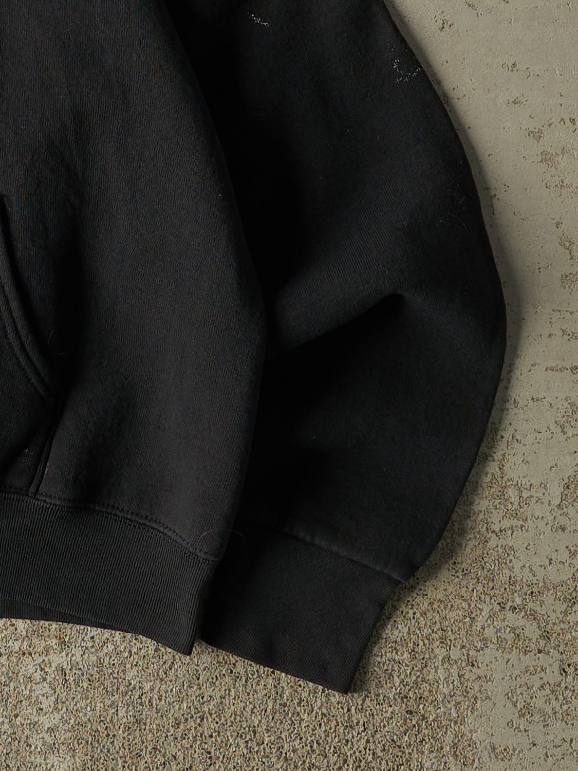 Vintage 90s Faded Black Nike Bootleg Embroidered Hoodie (XS)