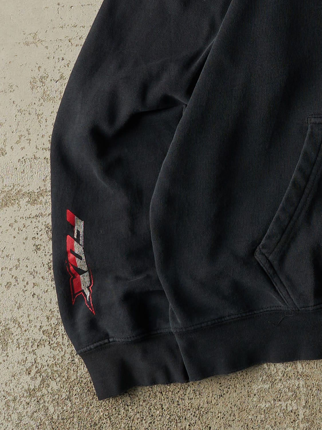 Vintage Y2K Faded Black Fox Racing Hoodie (M/L)