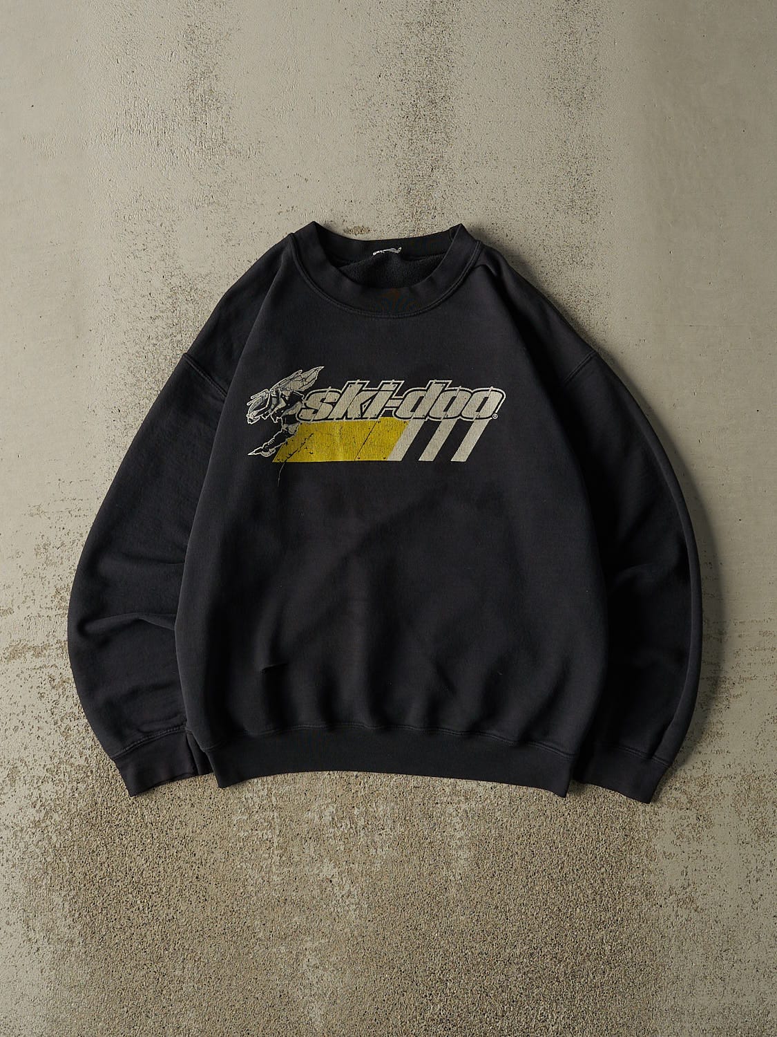 Vintage 90s Faded Black Ski-doo Crewneck (S/M)