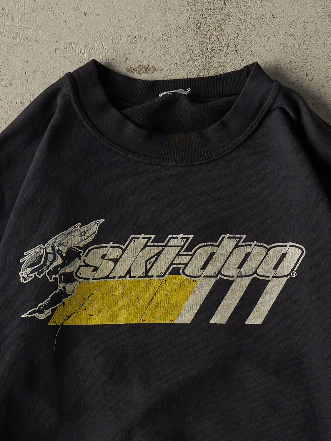 Vintage 90s Faded Black Ski-doo Crewneck (S/M)