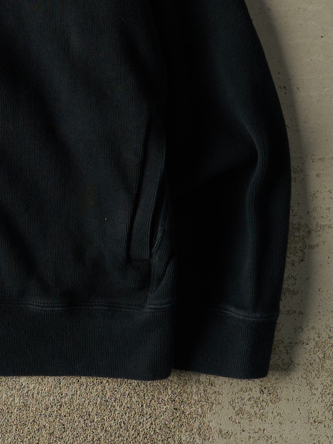 Vintage 90s Black Polo Zip Up Textured Sweater (XL)