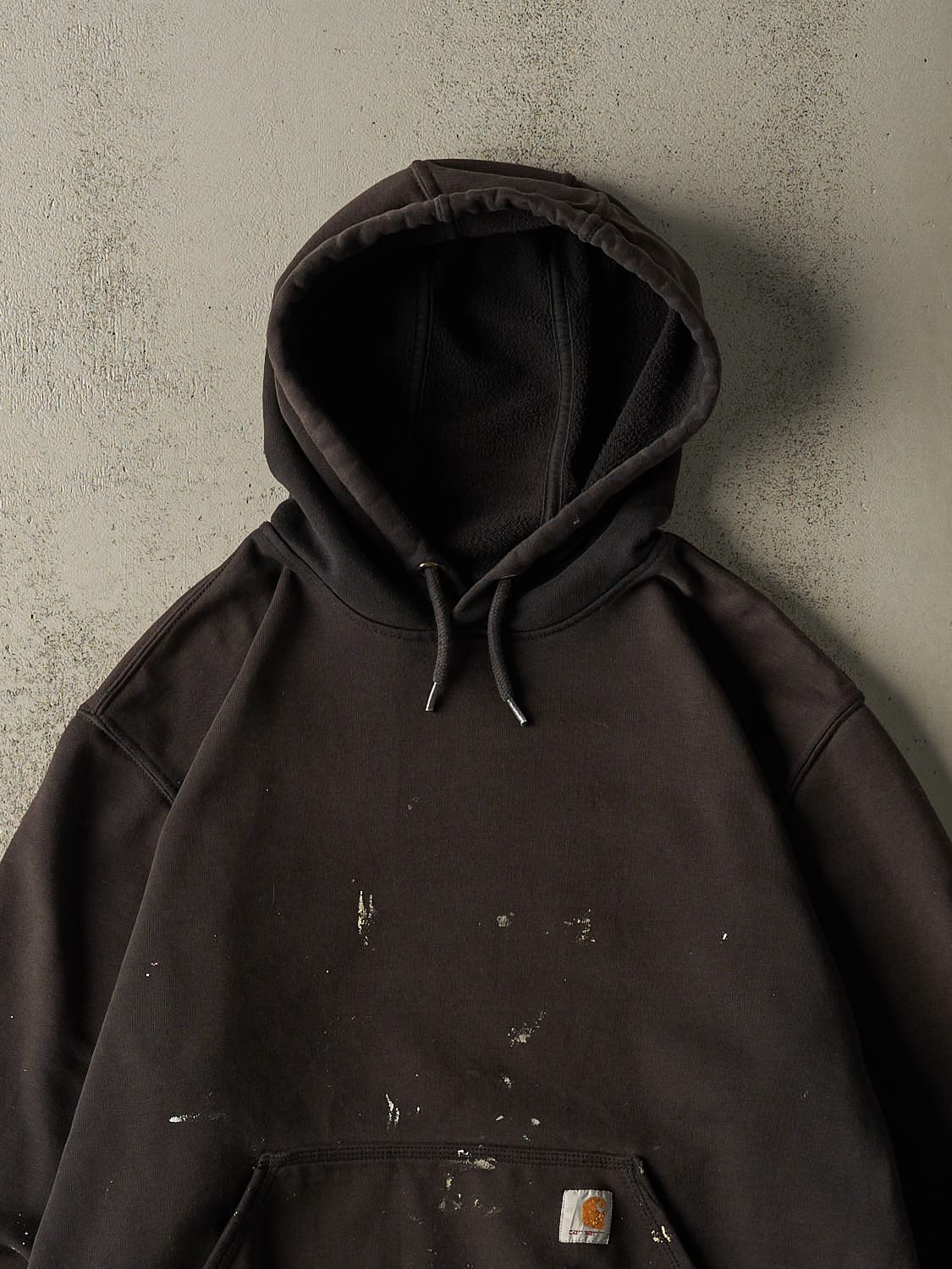 Vintage Y2K Faded Black Carhartt Hoodie (XL)