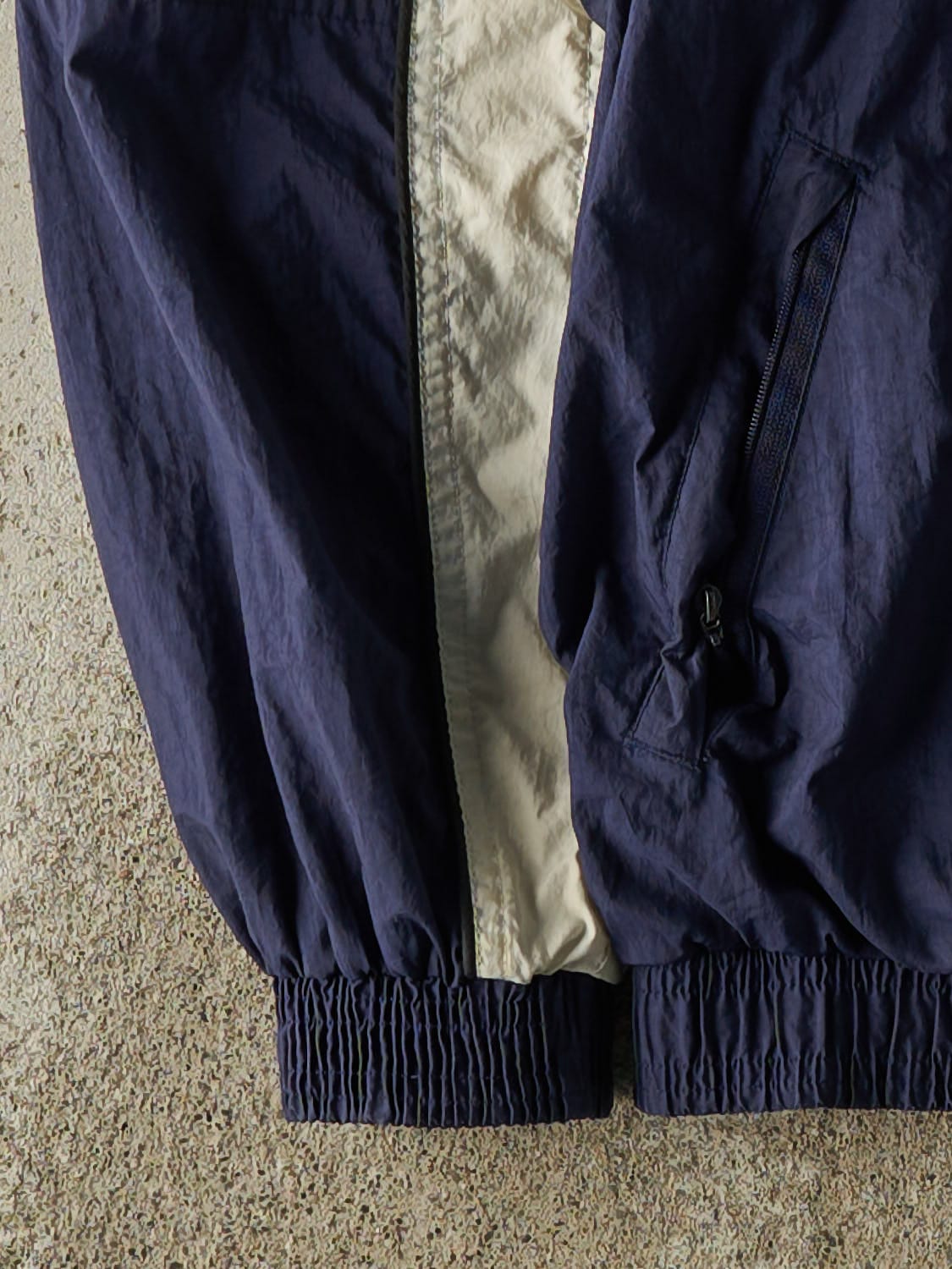 Vintage 90s Navy Blue Adidas Zip Up Windbreaker Jacket (S/M)