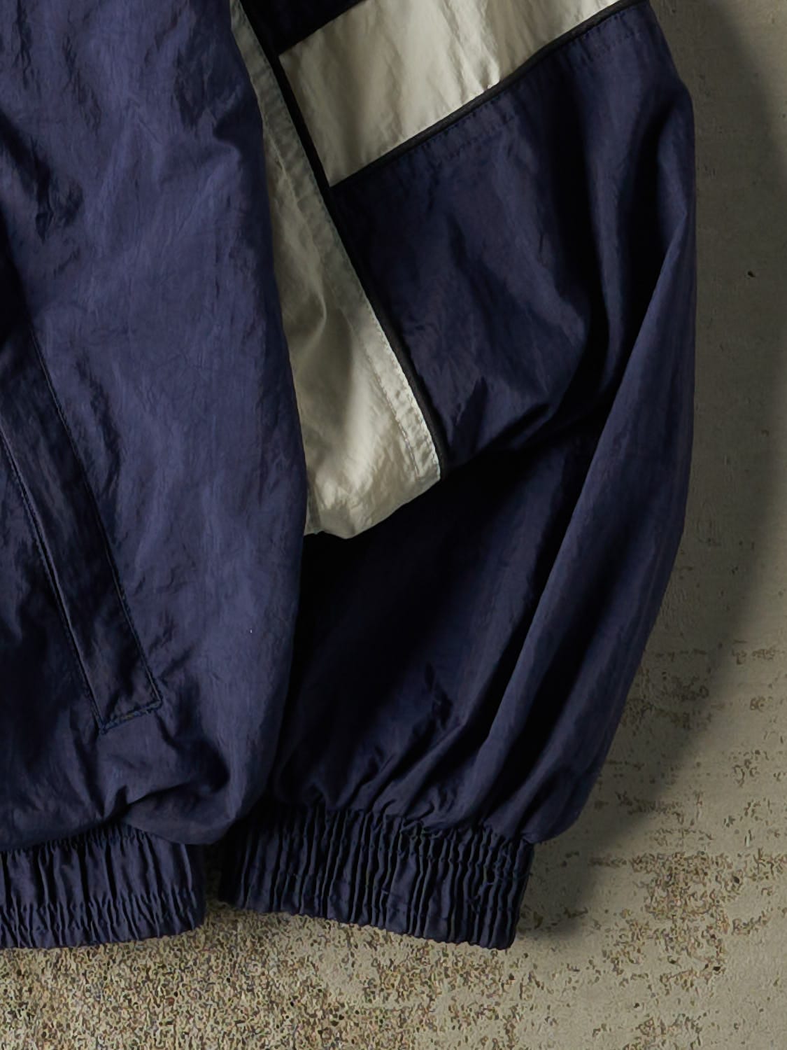 Vintage 90s Navy Blue Adidas Zip Up Windbreaker Jacket (S/M)