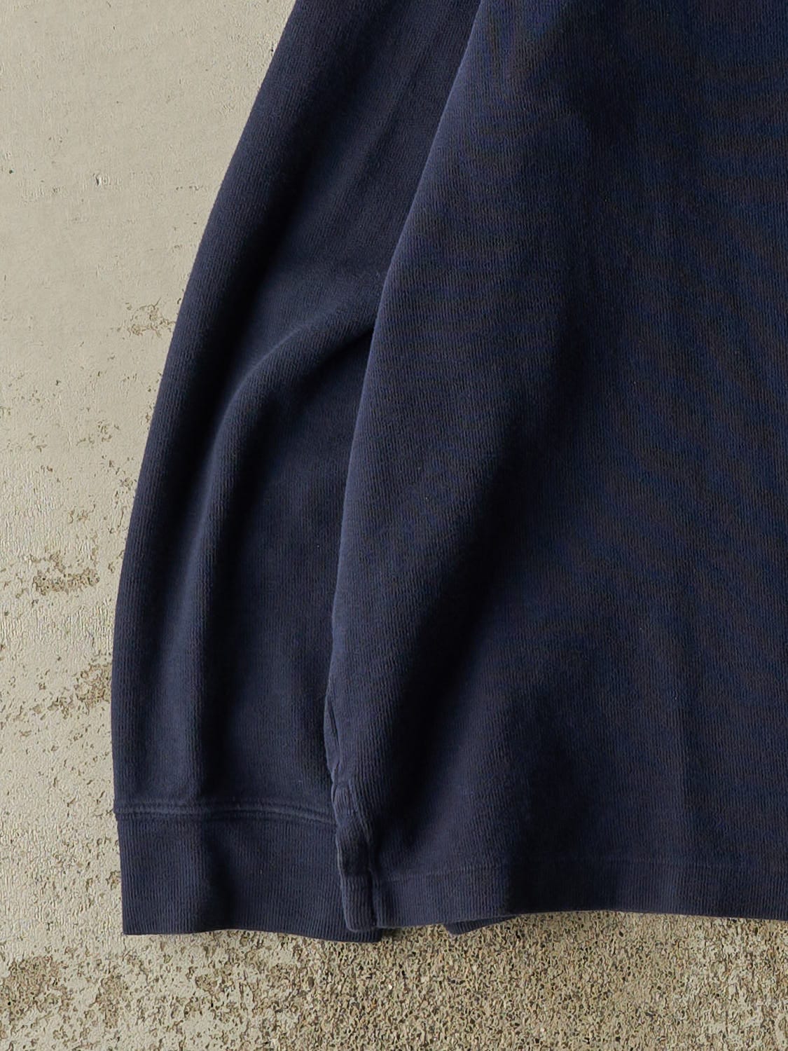 Vintage Y2K Navy Blue Polo Quarter Zip Knit Sweater (L/XL)