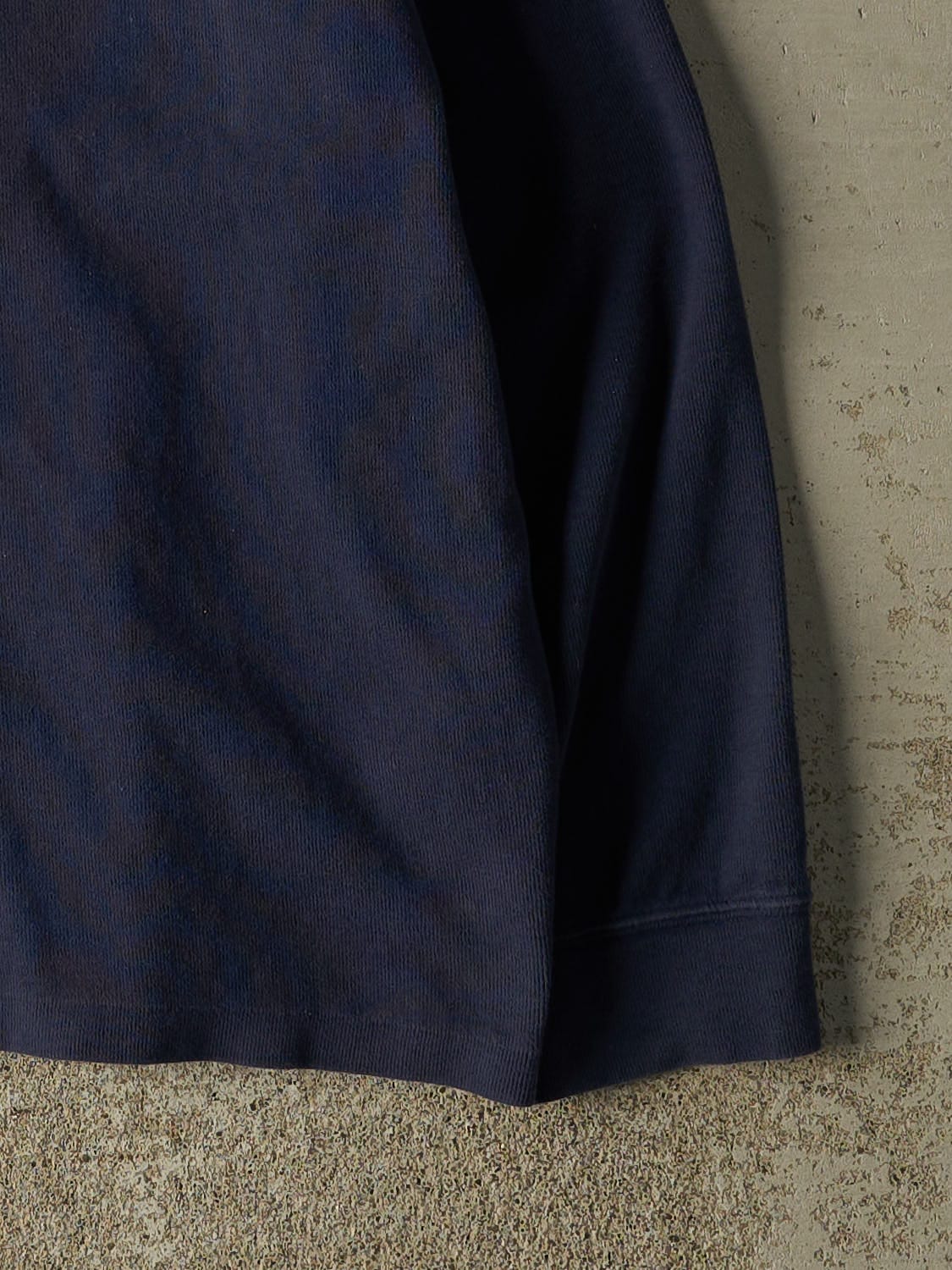 Vintage Y2K Navy Blue Polo Quarter Zip Knit Sweater (L/XL)