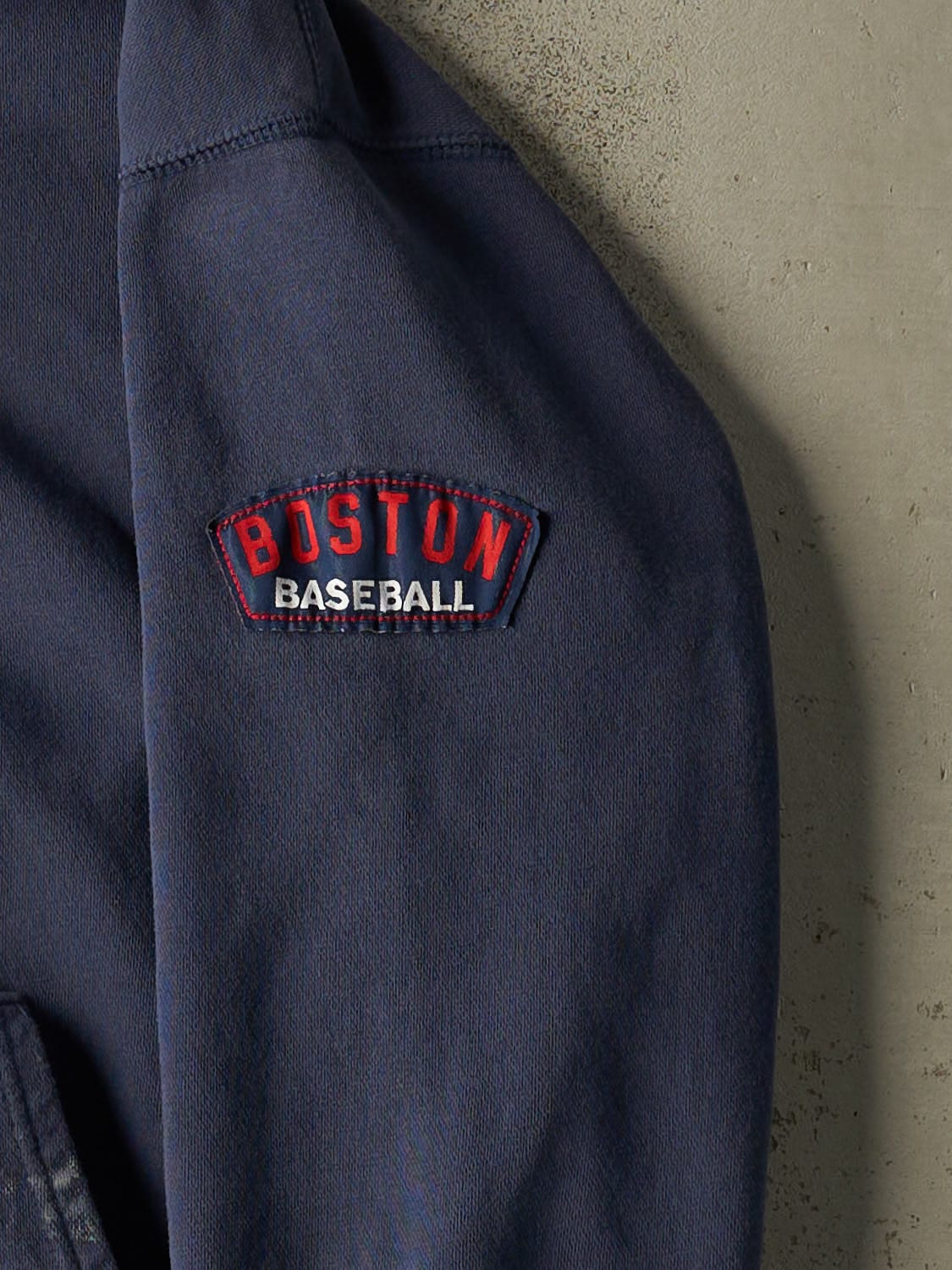 Vintage Y2K Navy Blue Boston Red Sox Embroidered Hoodie (L/XL)