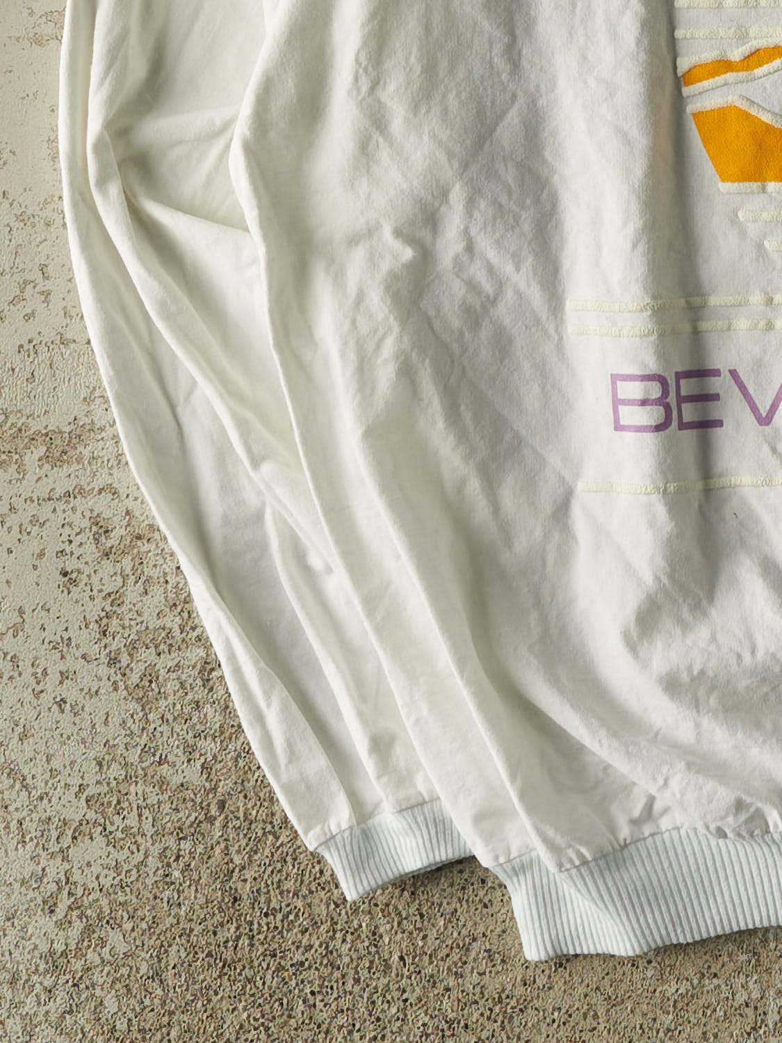 Vintage 80s White Beverly Hills Lightweight Crewneck (M/L)