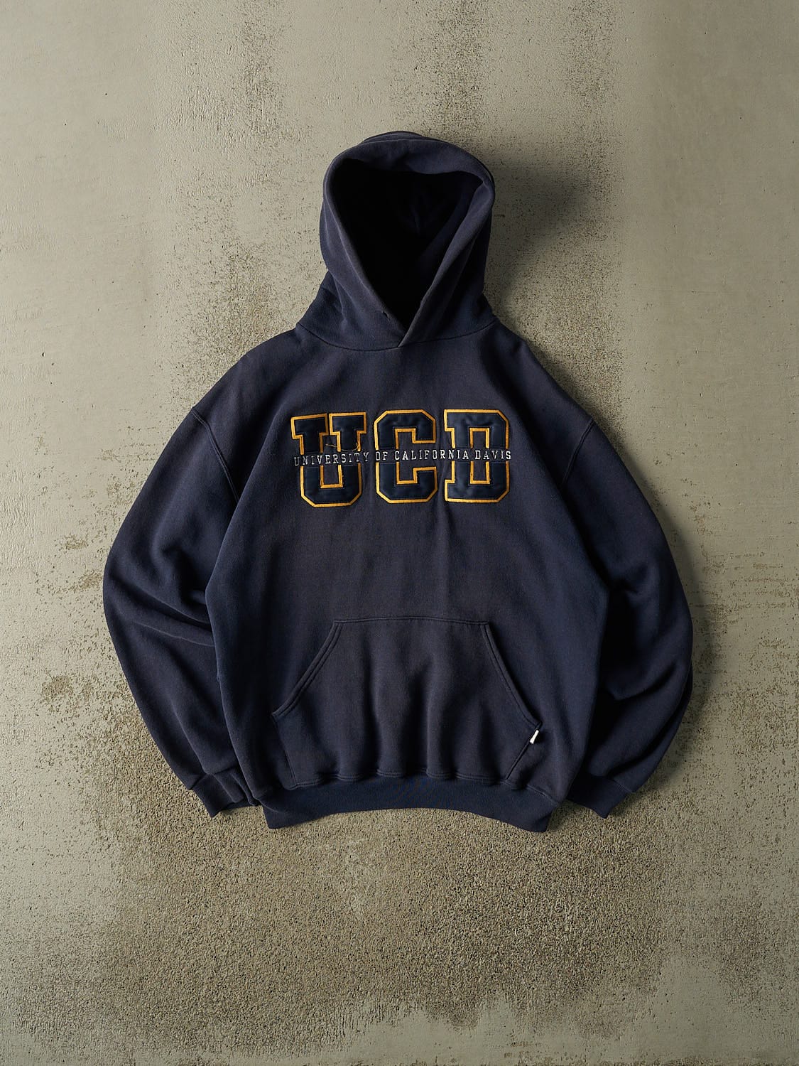 Vintage Y2K Navy Blue Russell Athletic University of California Davis Hoodie (M)