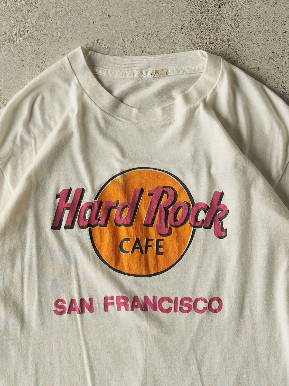 Vintage 80s White Hard Rock Cafe San Fransisco Single Stitch Tee (M/L)
