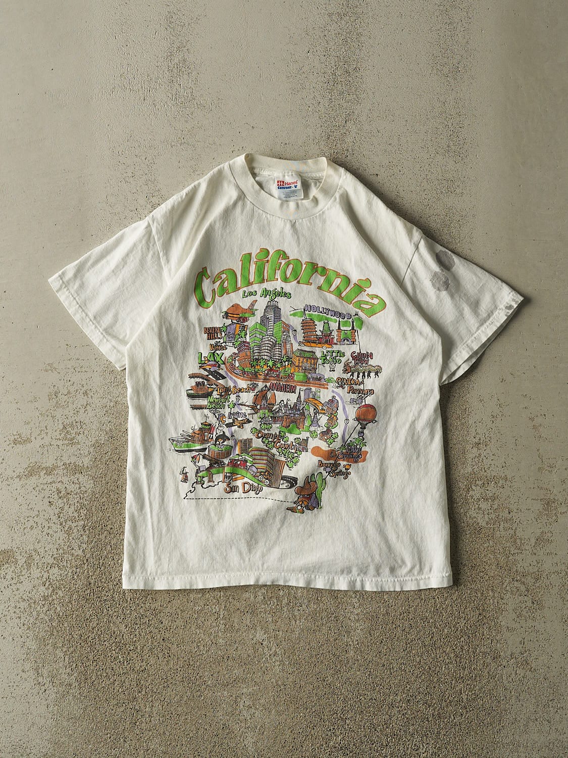 Vintage 90s White California Tourism Tee (S/M)