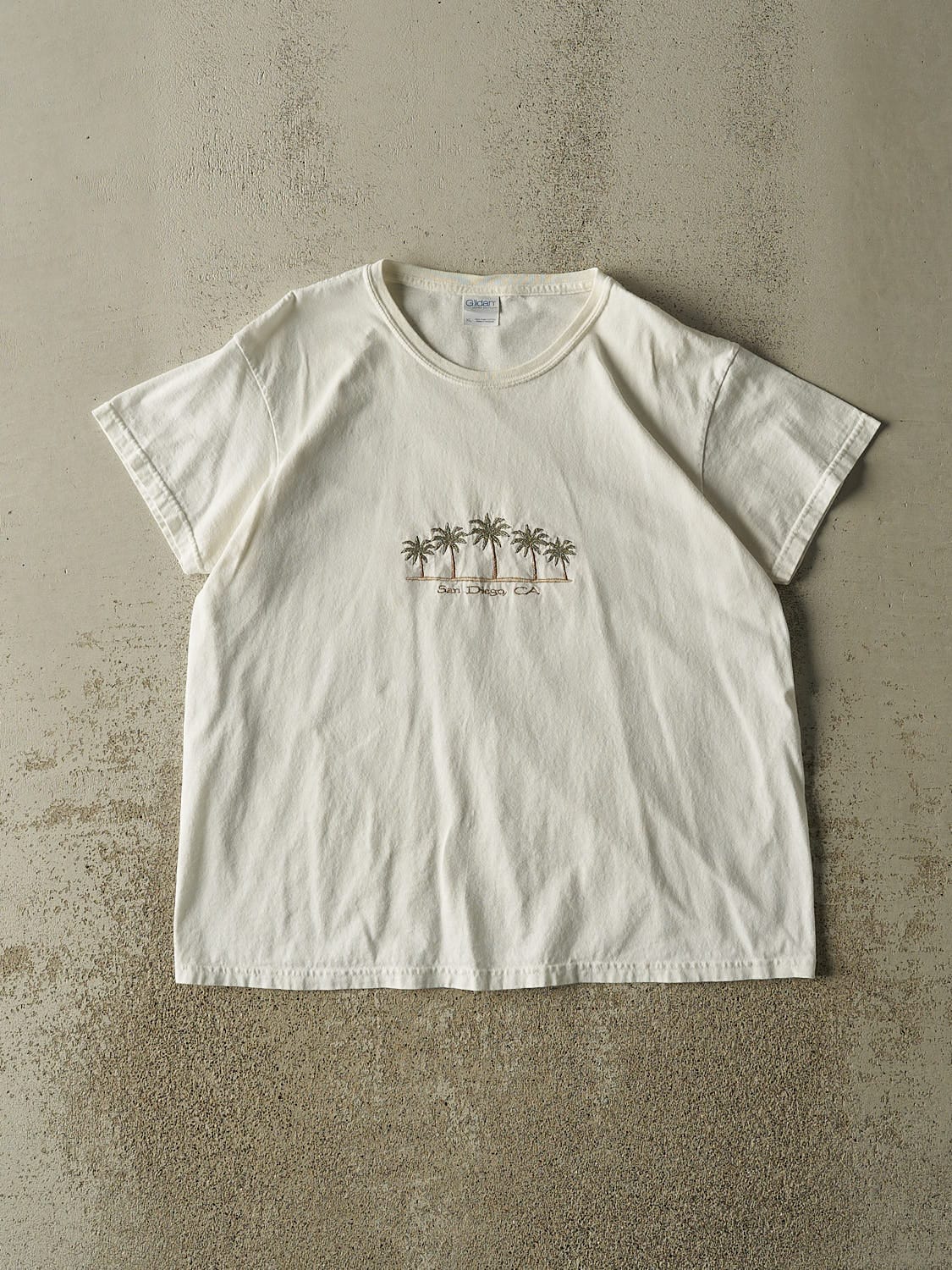 Vintage Y2K White San Diego Embroidered Tee (M/L)