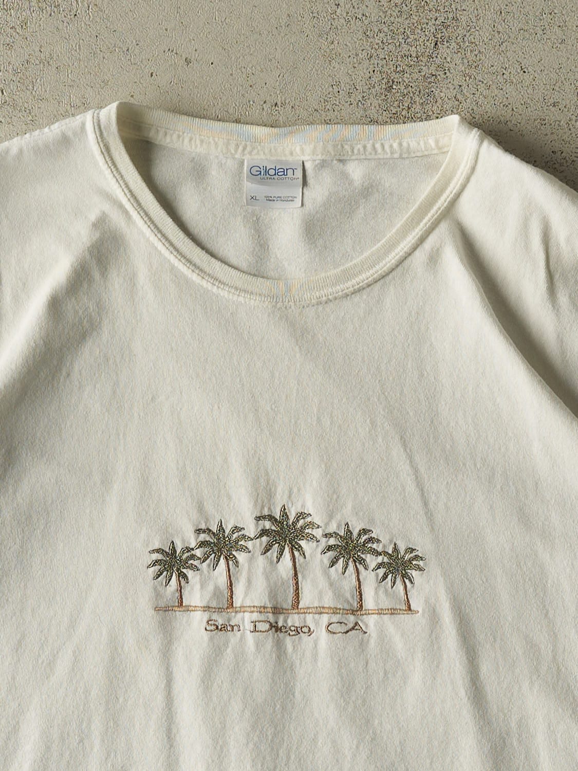 Vintage Y2K White San Diego Embroidered Tee (M/L)