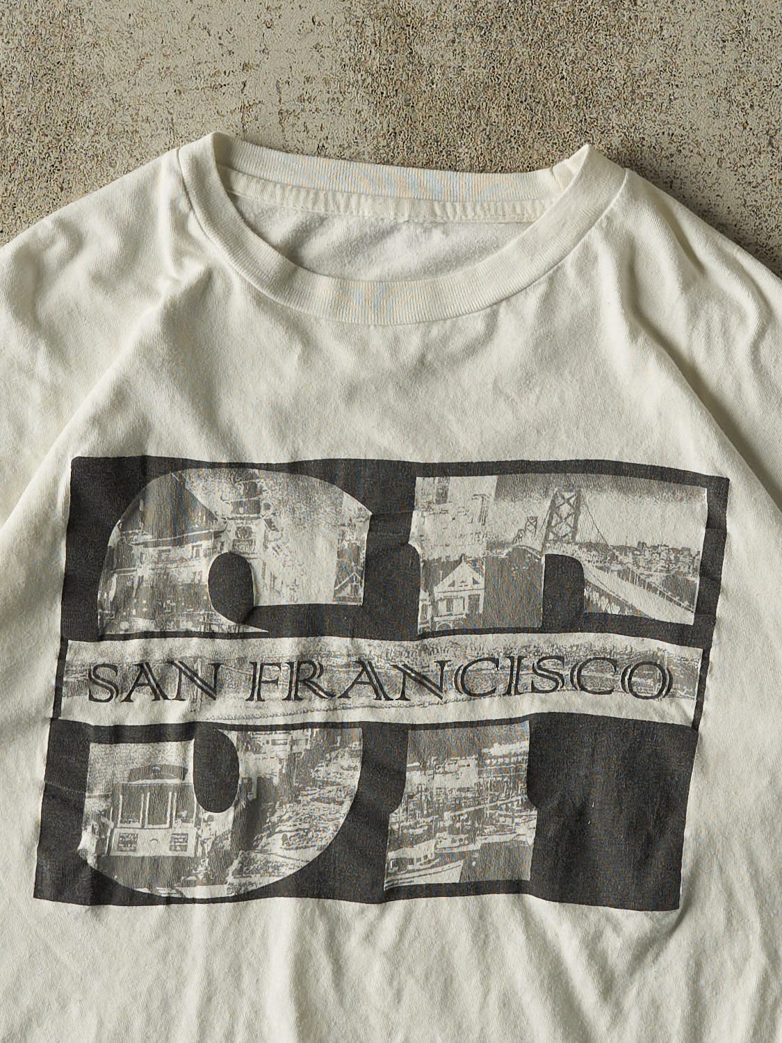 Vintage 90s White San Francisco Tee (S/M)