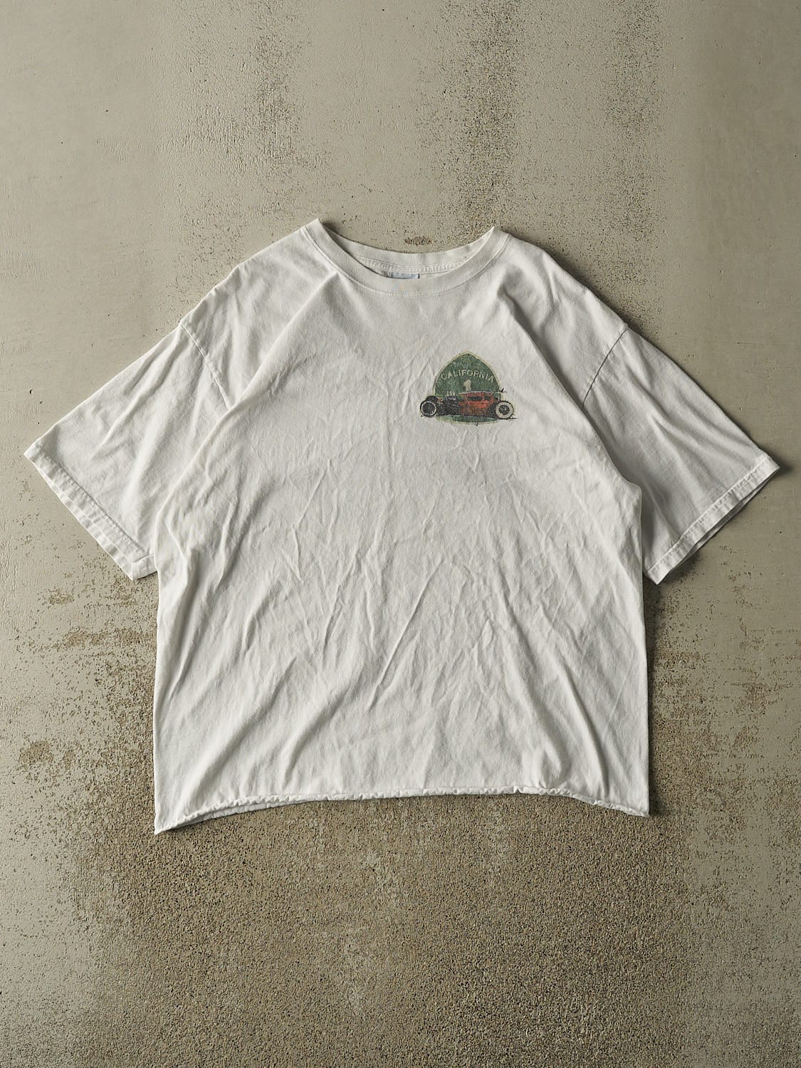 Vintage Y2K White California Hot Rod Tee (L/XL)