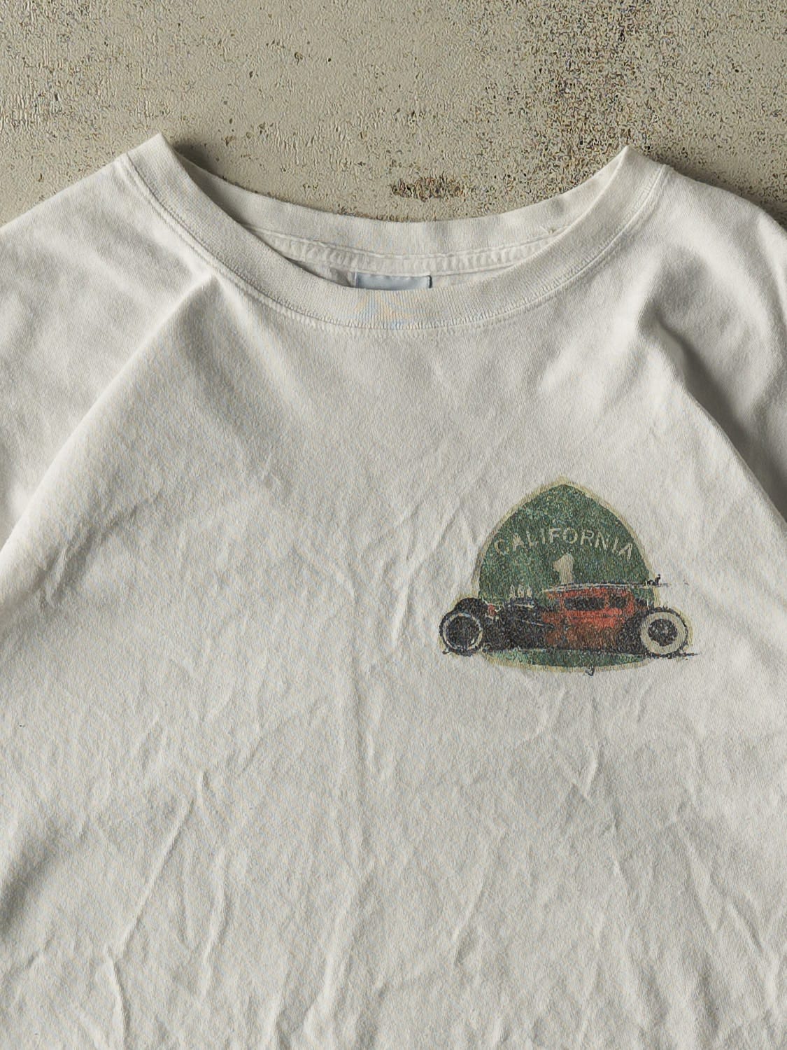Vintage Y2K White California Hot Rod Tee (L/XL)