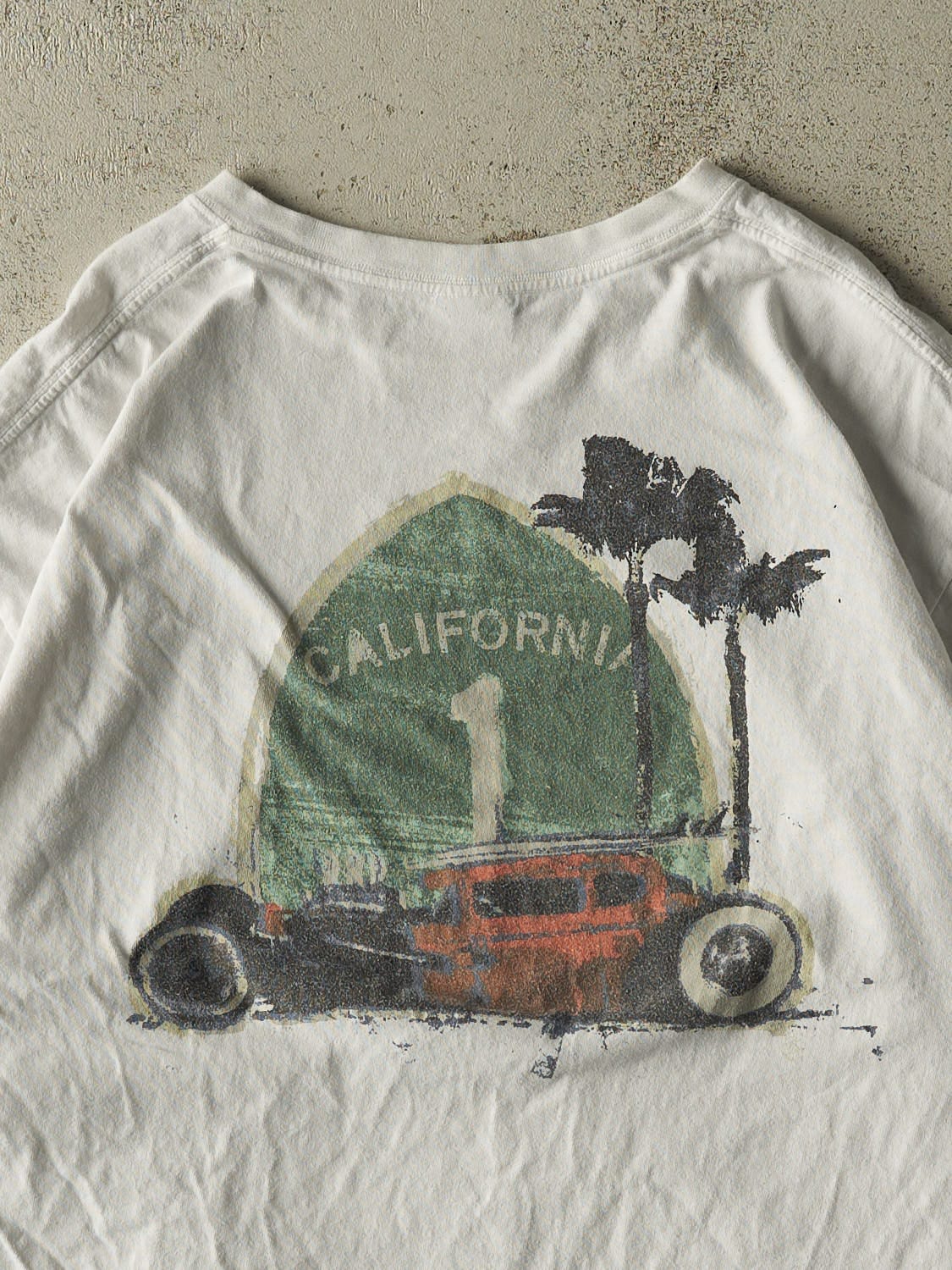 Vintage Y2K White California Hot Rod Tee (L/XL)
