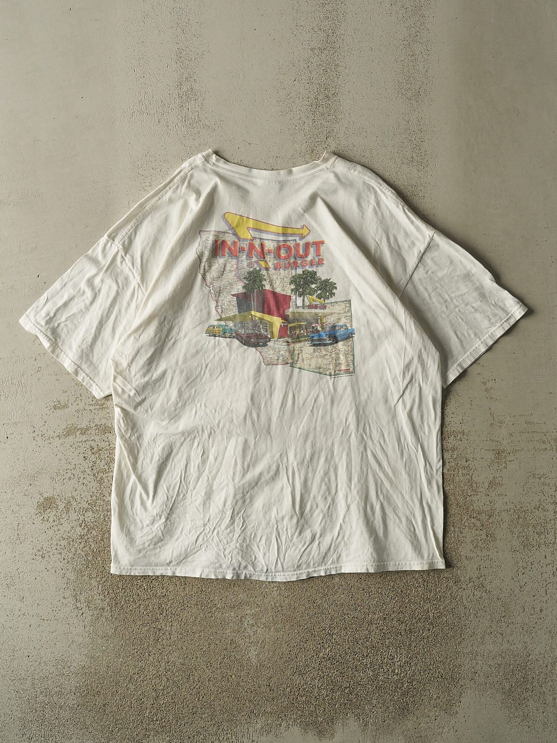 Vintage 00' White In 'N' Out Burger California Tee (XL/XXL)