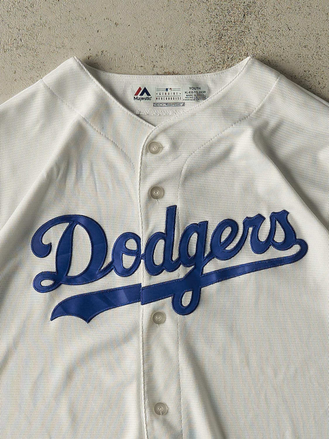 Vintage Y2K White LA Dodgers #66 Yasiel Puig Jersey (S/M)