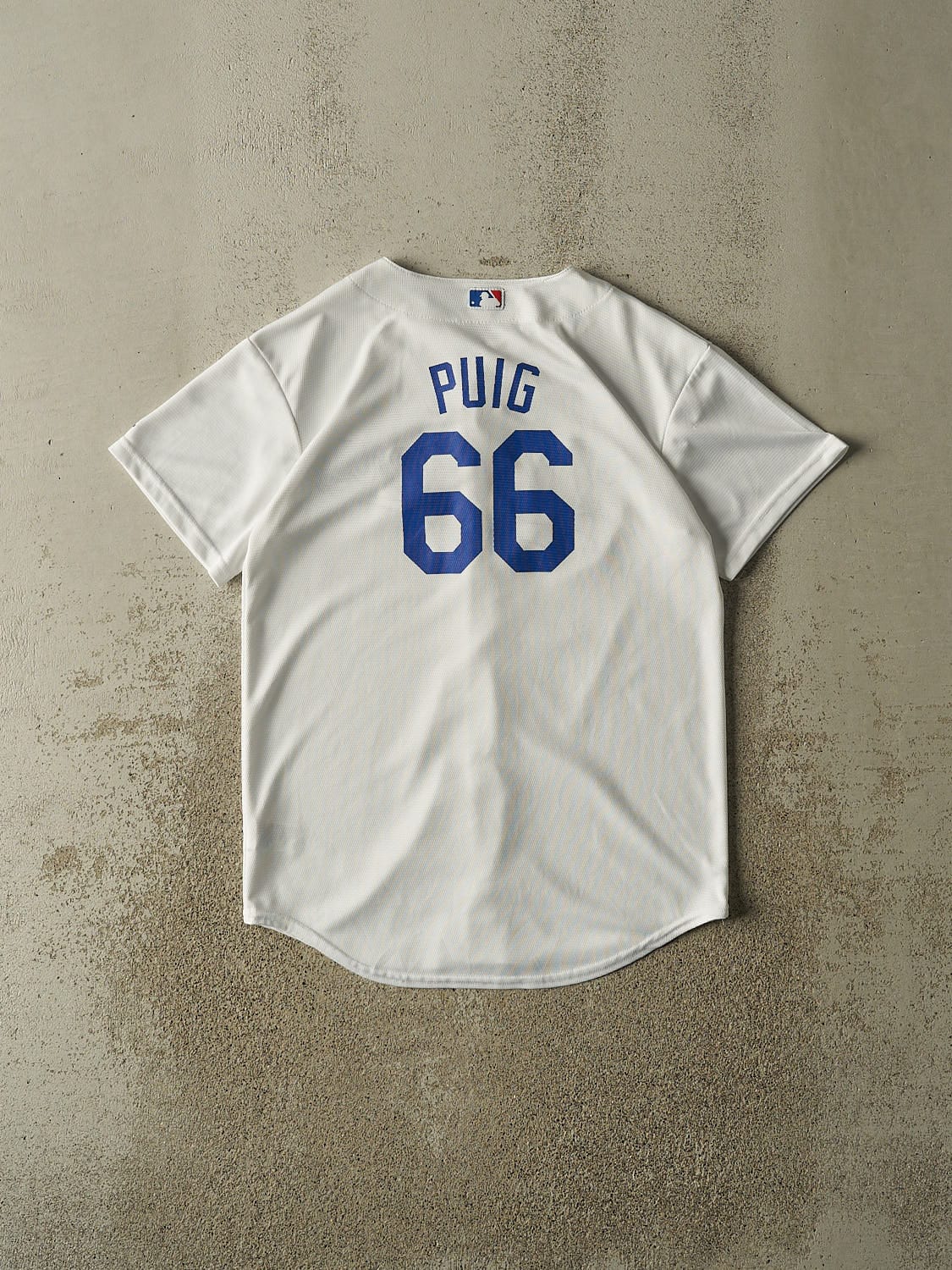 Vintage Y2K White LA Dodgers #66 Yasiel Puig Jersey (S/M)