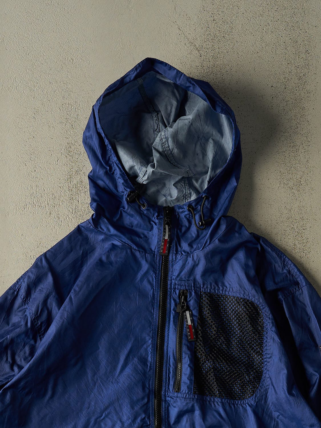 Vintage 90s Navy Blue Tommy Hilfiger Rain Jacket (XXL/XXXL)