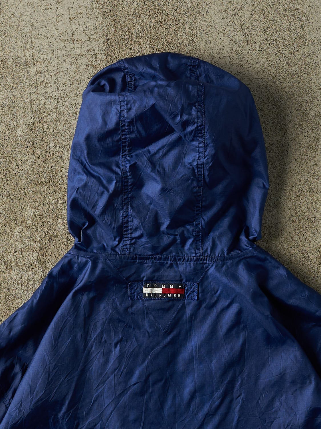 Vintage 90s Navy Blue Tommy Hilfiger Rain Jacket (XXL/XXXL)