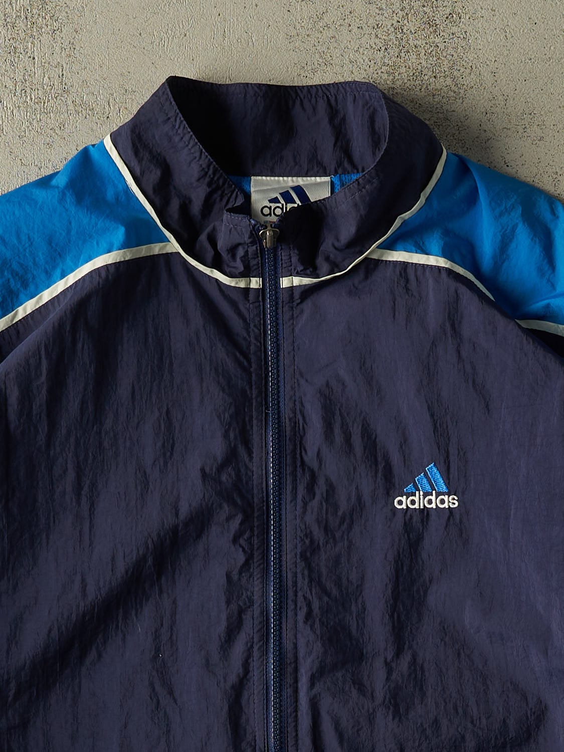 Vintage 90s Navy Blue Adidas Track Jacket (XL/XXL)