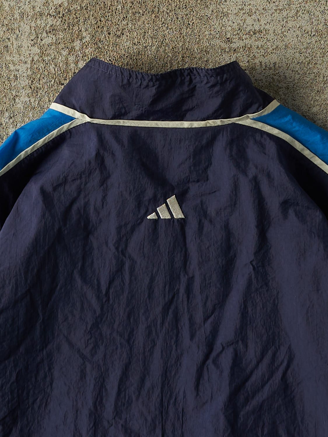 Vintage 90s Navy Blue Adidas Track Jacket (XL/XXL)
