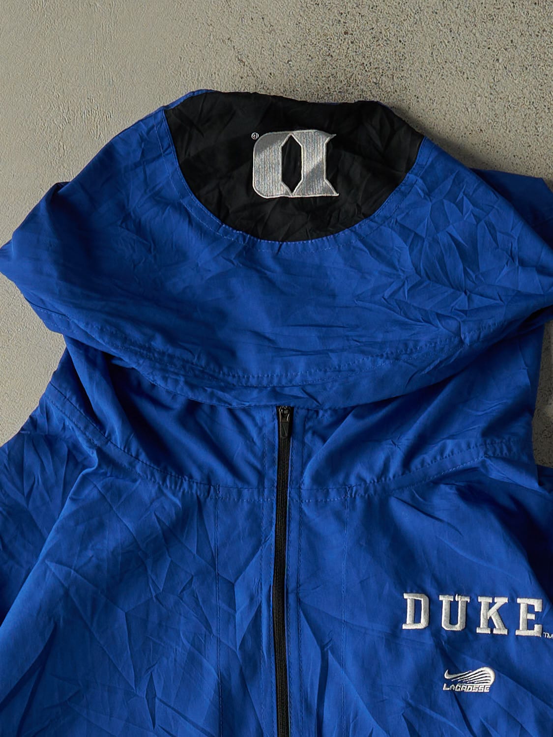 Vintage Y2K Blue Nike Duke University Quarter Zip Windbreaker Jacket (XXXL)