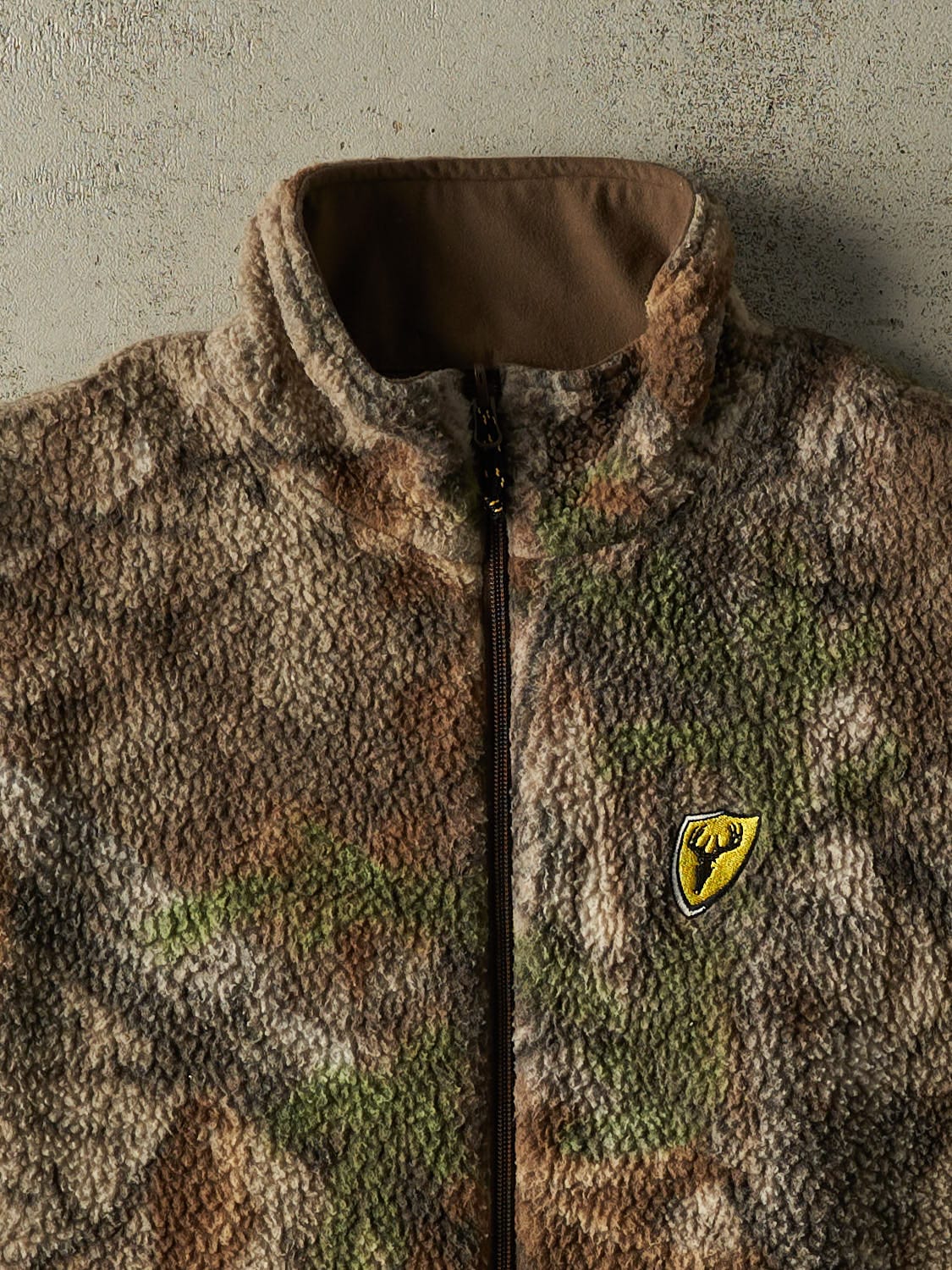 Vintage 90s Camo Fleece Vest (M/L)