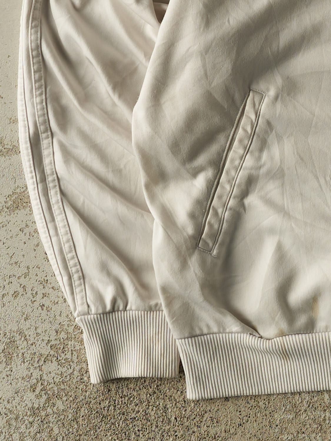 Vintage Y2K White Adidas Track Jacket (L/XL)