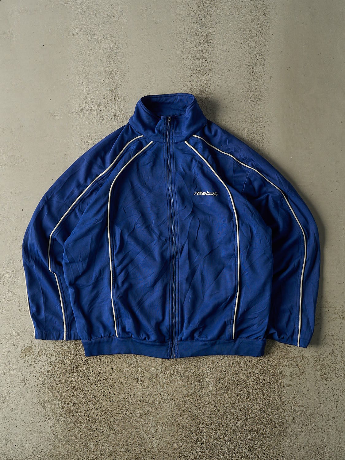 Vintage Y2K Royal Blue Reebok Track Sweater (XL/XXL)
