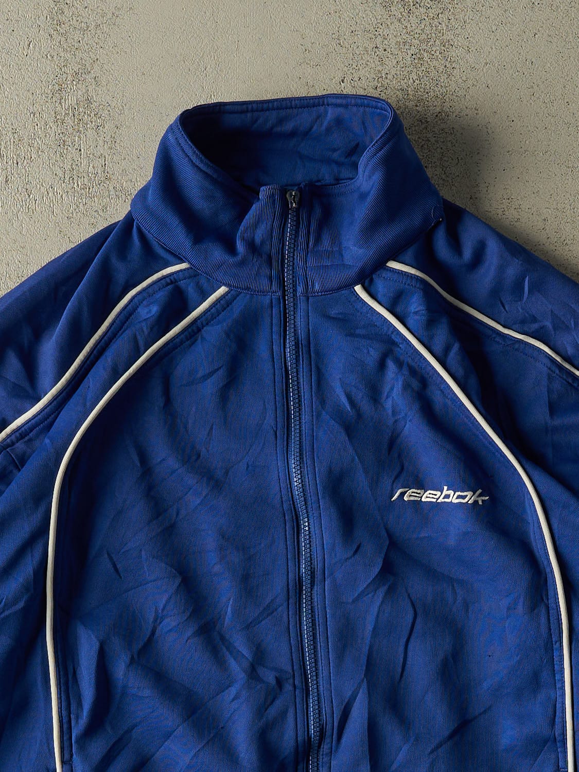 Vintage Y2K Royal Blue Reebok Track Sweater (XL/XXL)