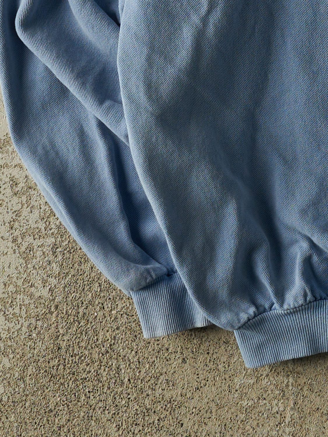 Vintage 90s Baby Blue San Francisco Quarter Button Lightweight Crewneck (L/XL)