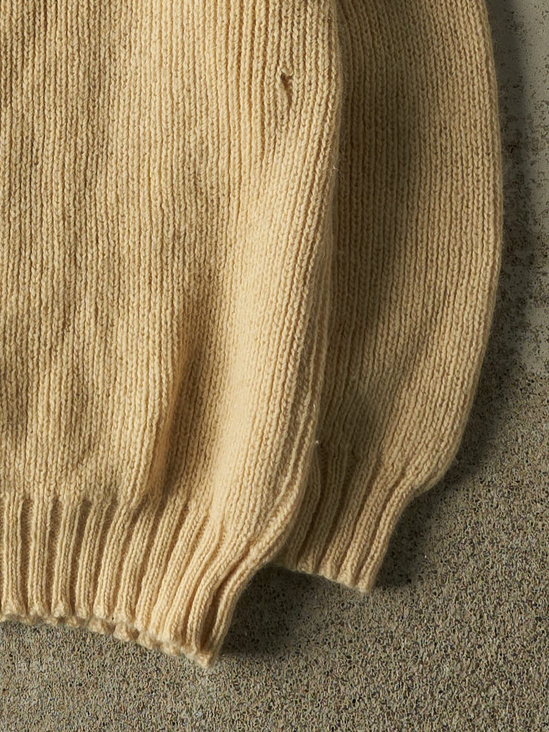 Vintage 80s Beige Mock Neck Knit (S/M)